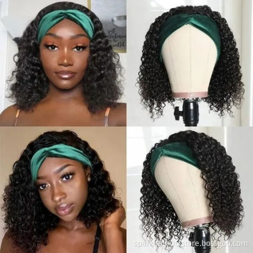Wholesale Headband Wig Human Hair For Black Women,Raw Virgin Human Hair Headband Wigs